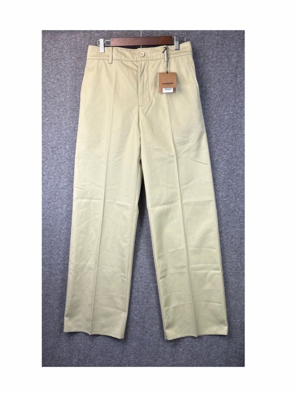 Burberry Men's Chinos in Light Olive Green
